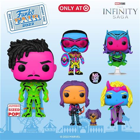 Marvel Mini Series Heroes In Black Light Pop Pop Figures