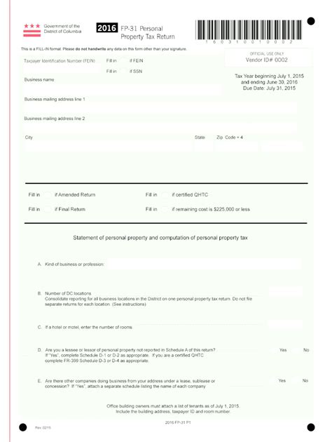 Fillable Online Otr Cfo Dc Fill In If FEIN Otr Cfo Dc Fax Email Print