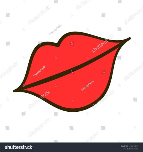 Red Lips Cartoon Icon Vector Illustration Stock Vector (Royalty Free ...