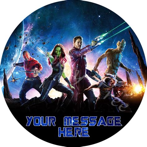 Guardians of the Galaxy Edible Cake Image Topper - can be personalised! - The Monkey Tree