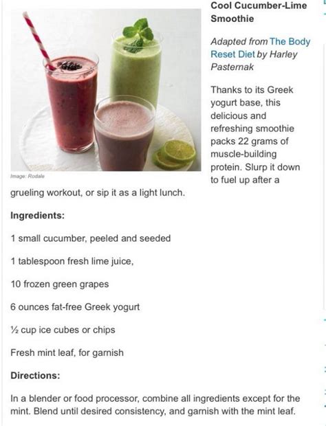 Green Smoothie From Body Reset Diet Body Reset Diet Body Reset Detox Drinks Recipes