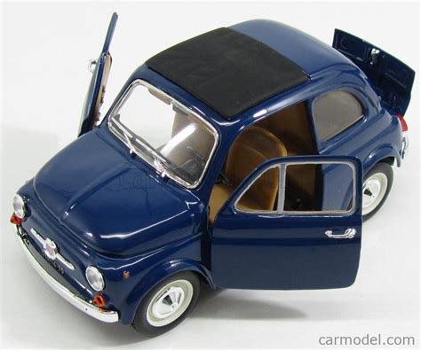 BURAGO BU22098BL Scale 1 24 FIAT 500F 1965 BLUE