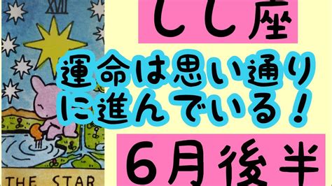 【6月後半の運勢】獅子座 運命は思い通りの道へ進んでいる！超細密 怖いほど当たるかも知れない😇 星座別タロットリーディング獅子座