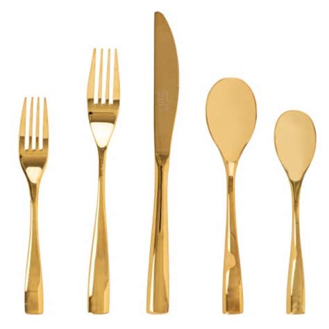 Gibson Home Holland Road Piece Gold Stainless Steel Flatware Set