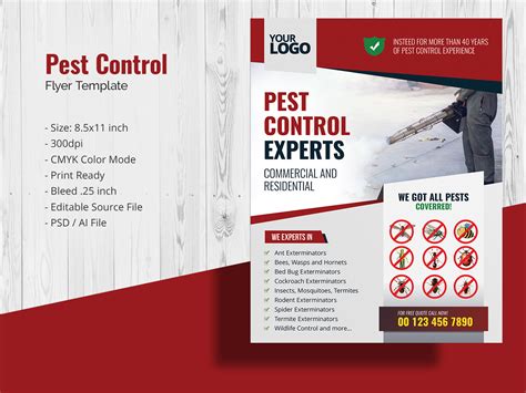 Pest Control Service Flyer Template Design by Fazlul Haque on Dribbble