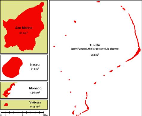 Size comparison of the world's smallest countries. : MapPorn World's ...