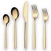 Berglander Piece Titanium Gold Plated Stainless Steel Flatware Set