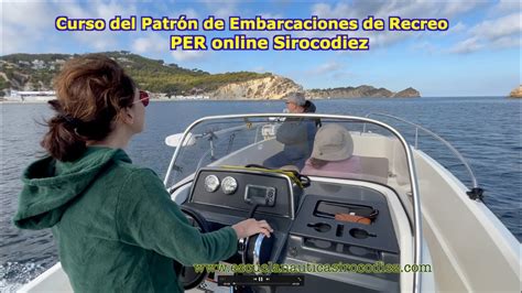 Curso del Patrón de Embarcaciones de Recreo PER online Sirocodiez