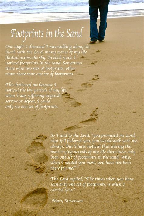 Footprints In The Sand Footprints In The Sand Poem Footprint Sand