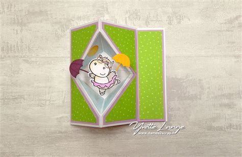 Carte Pop Up Losange Et Son Tuto Yvette Dames Scrap