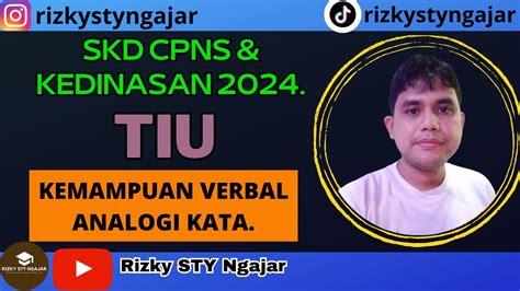 Latihan Soal Skd Tiu Cpns Kedinasan Materi Analogi Kata