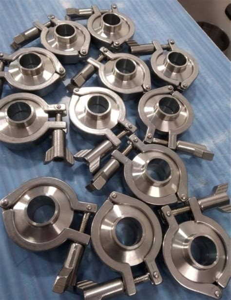 Silver Stainless Steel Tc Clamp For Pipe Fittings Material Grade