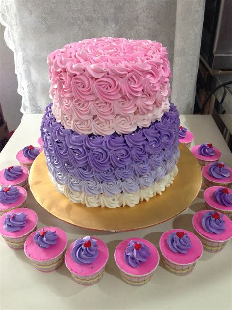 Ninie Cakes House Wedding Cake Pink And Purple