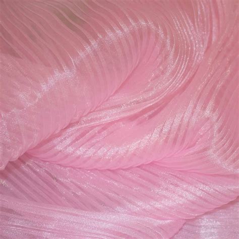 Baby Pink Accordion Organza Fabric Jaybecks Store