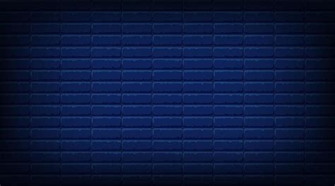 Nightly Dark Blue Brick Wall Vector Horizontal Background For Neon