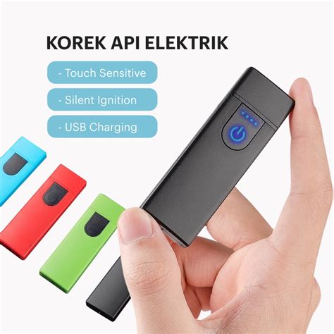 Jual Korek Api Elektrik Portable Cas Lighter Usb Fingerprint Sidik Jari