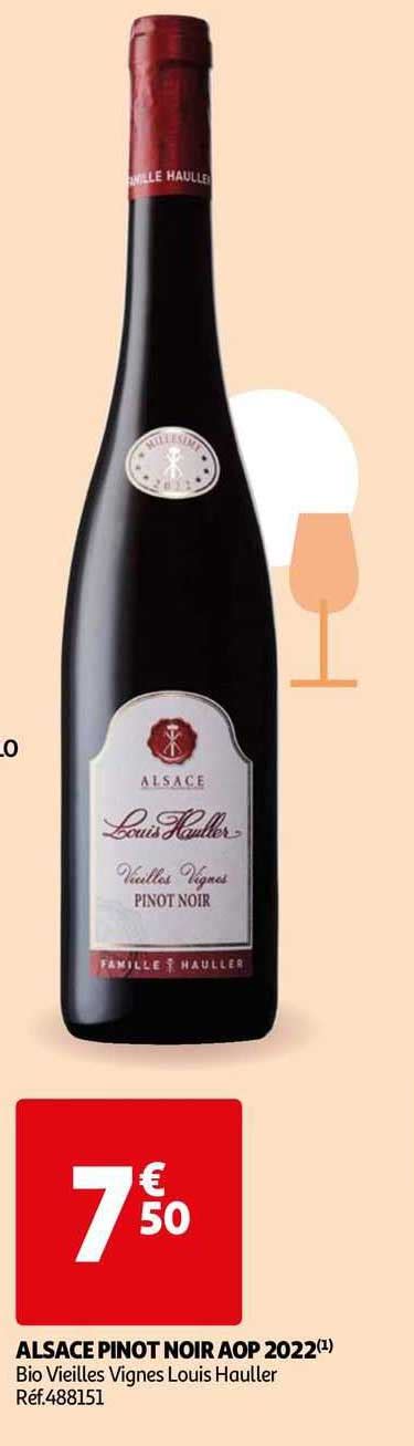 Promo Alsace Pinot Noir Aop Bio Vieille Vignes Louis Hauller Chez