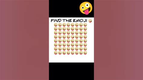 World Hardest Find The Emoji Challenge 🤪🤪 ️ ️ Youtube