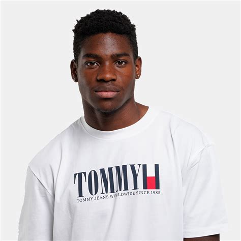 Tommy Jeans Tjm Reg Dna Flag Tee Ext White Dm0dm18533 Ybr