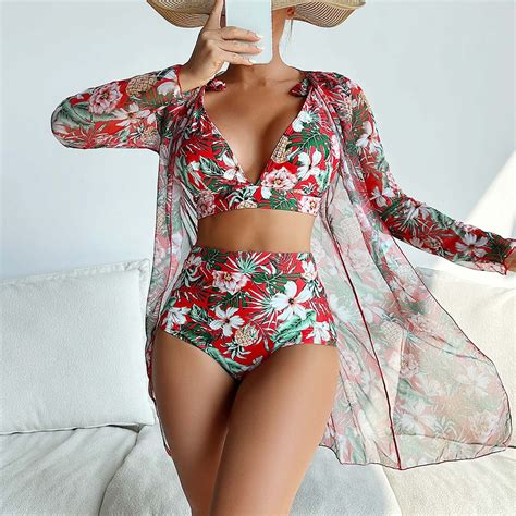 Tejiojio Womens Summer Swimsuits Bikini 2024 Womens Printed Bikini