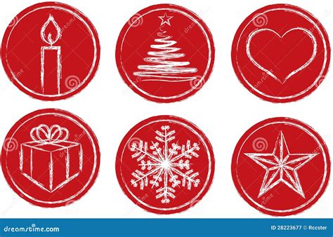 De symbolen van Chistmas vector illustratie. Illustration of ...