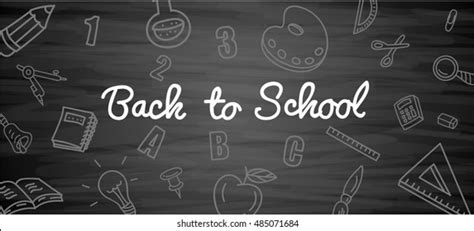 Blackboard Background Drawings Stock Illustration 485071684 | Shutterstock