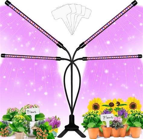 Ezorkas Grow Light 80w Tri Head Timing 120 Led 9 Dimmable Levels Plant Grow Lights