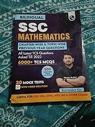 Buy Pw Ssc Mathematics Bilingual By Ravinder Sir Tcs Mcqs L