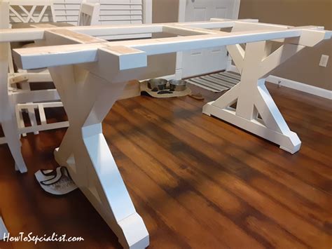 Diy Project Farmhouse Table Howtospecialist How To Build Step By Step Diy Plans