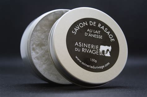 Savon à raser au lait d ânesse BIO Asinerie du Rivage