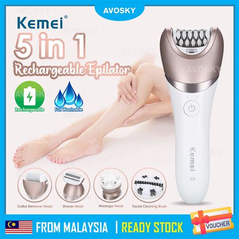 AVOSKY KEMEI Epilator Man Women Lady Body Hair Electric Remover Removal