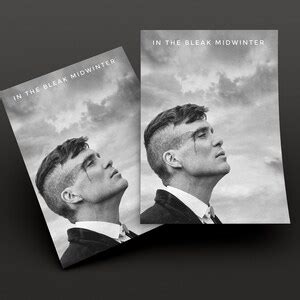 Vintage Peaky Blinders Schwarz Wei Poster Tommy Shelby Portrait