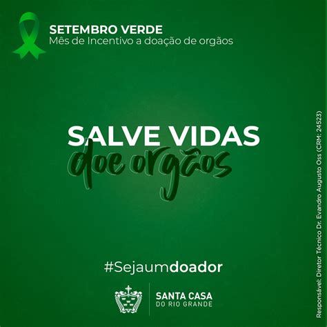 Setembro Verde Um Gesto Que Pode Salvar Vidas Santa Casa Do Rio Grande