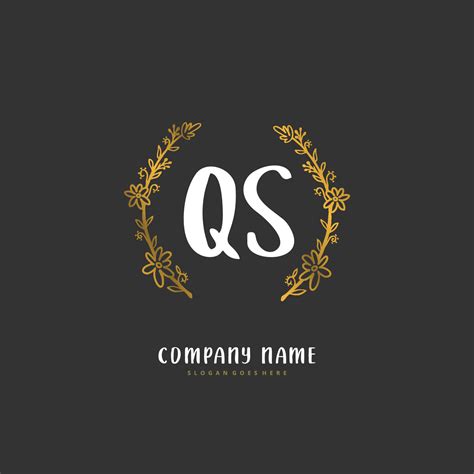 Qs Initial Handwriting And Signature Logo Design With Circle Beautiful