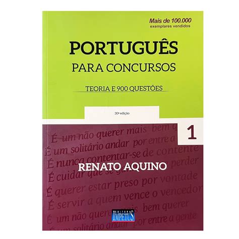 Portugues Para Concurso Renato Aquino - Português Para Concursos - Volume 1 - Renato Aquino | Shopee Brasil