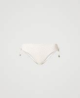 Jacquard Bikini Thong With Chevron Pattern Woman Beige TWINSET Milano