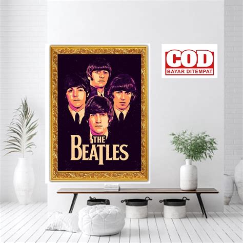 Jual Hiasan Dindingposter Band The Beatlesposter Mdf 20x30 Shopee