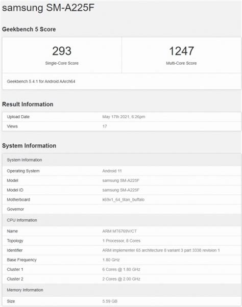 Samsung Galaxy A22 4G pops up on Geekbench with key specs, bags FCC ...