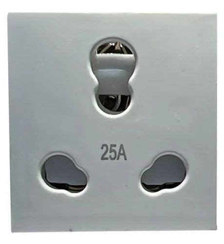 White 25a Socket Shutter Stone 3 Pin 220v At ₹ 35piece In New Delhi Id 26899225648