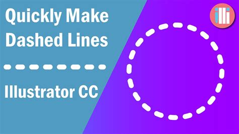 Quick Dashed Lines In Illustrator Adobe Illustrator Tutorial Youtube