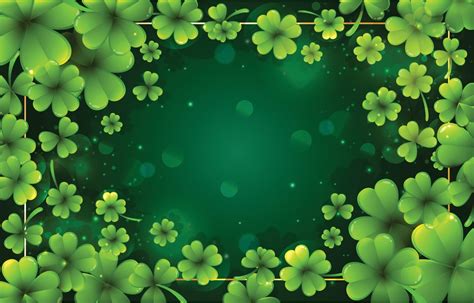 Clover Background with Green and Gold Color 2994676 Vector Art at Vecteezy