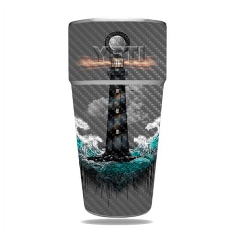 MightySkins CF YERAM26SI Wave Anchor Carbon Fiber Skin For Yeti Rambler