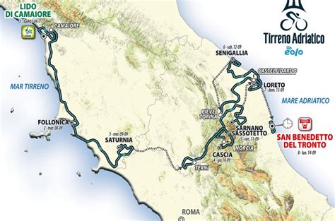 Tirreno Adriatico Parcours Et Profils Des Tapes De L Dition