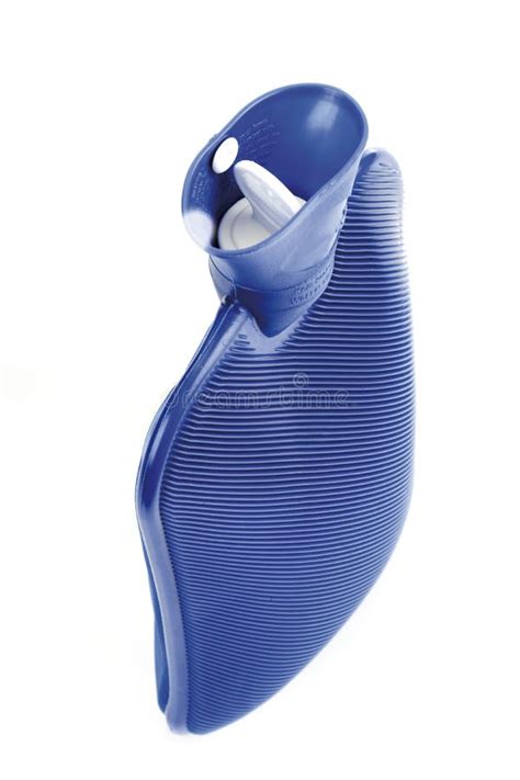 Blue Hot Water Bottle Close Up Stock Photo Image Of Warm Cold