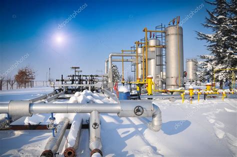 Oil And Gas Plants In Winter Stock Photo Zorandim 8972018