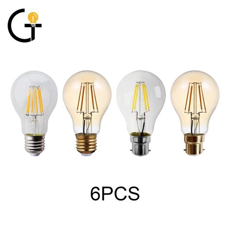 Pcs Lot Retro Edison Filament Bulb A W Decor For Chrismas E B