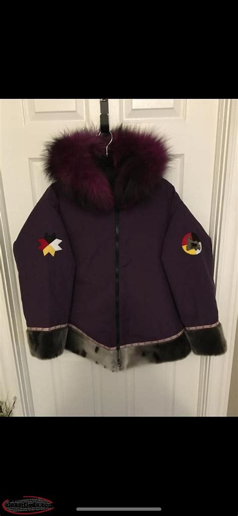 Brand New One Of A Kind Ladies Handmade Coat Trimmed With Seal Skin