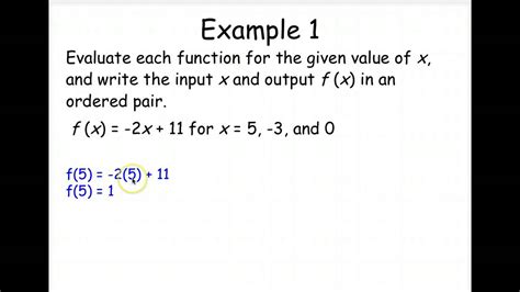 Algebra 2 Evaluate Functions Youtube