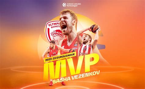 Olympiakos Tan Sasha Vezenkov Thy Avrupa Ligi Nde Sezonun Mvp Si Oldu