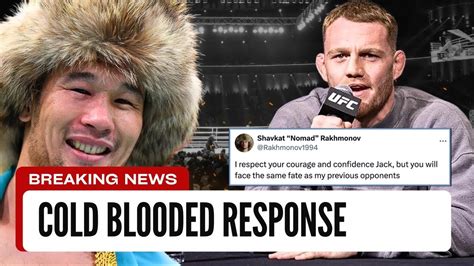 Shavkat Rakhmonov Has Ice Cold Response To Jack Della Maddalena Callout